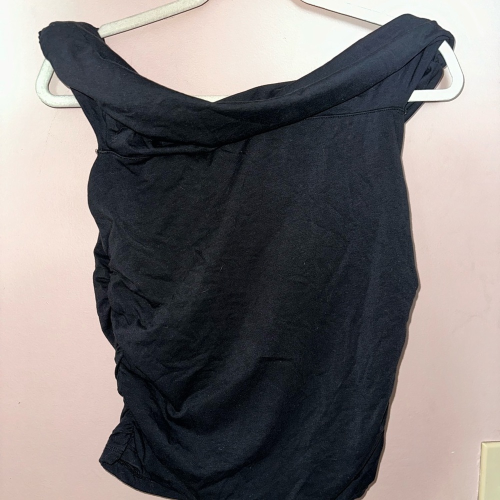 Chic Off-Shoulder Black Top
